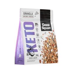 Granola GRANO SQUARE Premium Coco + Nuts Vegano, Sem Glúten, Sem Lactose, Zero Açúcar 200g