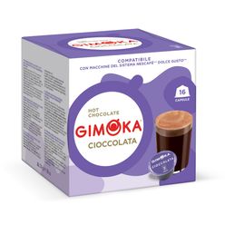 Achocolatado Italiano GIMOKA Cioccolata com 16 Cápsulas Compatível com Dolce Gusto