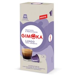 Café Italiano GIMOKA Espresso Lungo com 10 Cápsulas Compatível com Nespresso