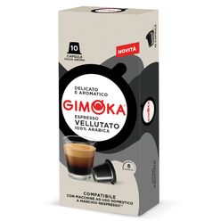 Café Italiano GIMOKA Espresso Vellutato com 10 Cápsulas Compatível com Nespresso