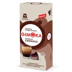 Café Italiano GIMOKA Espresso Cremoso com 10 Cápsulas Compatível com Nespresso