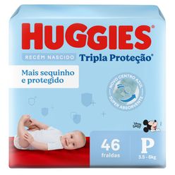 Fralda Descartável HUGGIES Tripla Proteção P com 46 Unidades