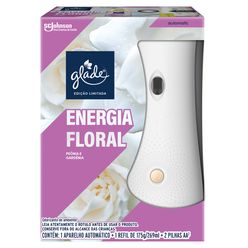 Aparelho Desodorizador de Ambiente GLADE Energia Floral Peônia e Gardênia + Refil 269ml