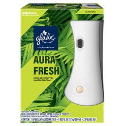 Aparelho Desodorizador de Ambiente GLADE Aura Fresh Notas de Eucalipto e Madeira Tropical + Refil 269ml