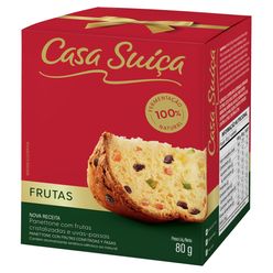 Panettone CASA SUIÇA Frutas Fermentação Natural 80g