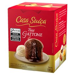 Panettone CASA SUIÇA Petit Gattone Chocolate Amargo 130g