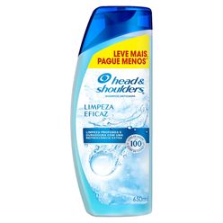 Shampoo HEAD & SHOULDERS Limpeza Eficaz 650ml Leve Mais Pague Menos