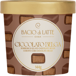 Sorvete BACIO DI LATTE Bombom Chocolate Belga 144g