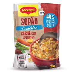 Sopão MAGGI Equilibrium Carne com Legumes 40% Menos Sódio 150g