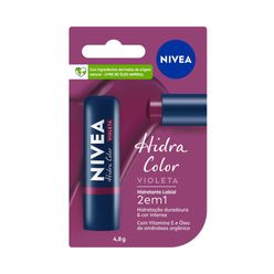 NIVEA Hidratante Labial Hidra Color 2 em 1 Violeta 4,8g