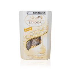 Caixa de Bombons Chocolate LINDT Lindor Branco 200g Com 16 unidades