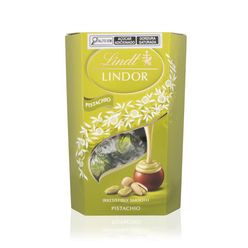 Caixa de Bombons Chocolate LINDT Lindor Ao Leite com Pistache 200g Com 16 unidades