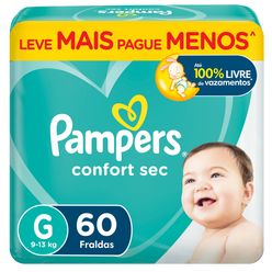 PAMPERS Confort Sec Fralda G 60un