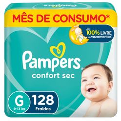 PAMPERS Confort Sec Fralda G 128un