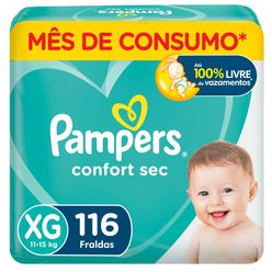 PAMPERS Confort Sec Fralda XG 116un