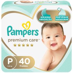 PAMPERS Premium Care Fralda P 40un