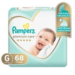 PAMPERS Premium Care Fralda G 68un