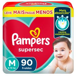 PAMPERS Supersec Fralda M 90un