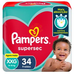 PAMPERS Supersec Fralda XXG 34un