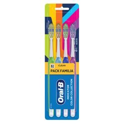Clean Indicator Color Collection Escovas Dentais ORAL-B Macias 4 unidades