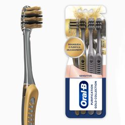 Sensitive Purificationgold Collection Escovas Dental Extra Macia ORAL-B 4 unidades