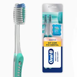 Escova de Dente ORAL-B Indicator 2 unidades+Fio Dental 5 m 1unidade