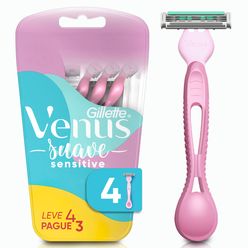 GILLETTE Venus Suave Sensitive Aparelho de Depilação Descartável 4un