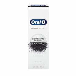 Creme Dental ORAL-B Natural Essence Bicarbonato De Sodio & Carvão 90g