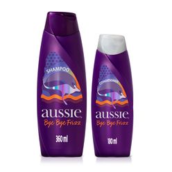 AUSSIE Bye Bye Frizz Óleo de Jojoba e Babosa Australiana Shampoo 360ml + Bye Bye Frizz Condicionador 180ml 1 Kit