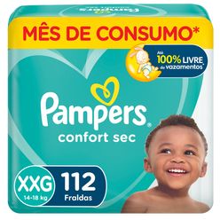 PAMPERS Confort Sec Fralda XXG 112un