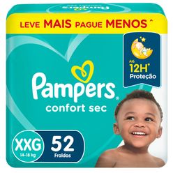 PAMPERS Confort Sec Fralda XXG 52un