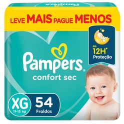 PAMPERS Confort Sec Fralda XG 54un