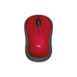 Mouse sem fio LOGITECH M185 2.4GHz com receptor USB Vermelho