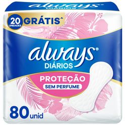 ALWAYS Sem Perfume Protetor Diário 80un