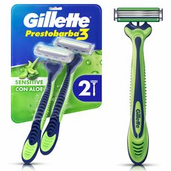 Aparelho de Barbear GILLETTE Prestobarba3 Sensitive com Aloe 2un