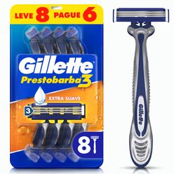 Aparelho de Barbear GILLETTE Prestobarba3 com 3 Lâminas 8un