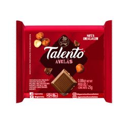 Chocolate GAROTO Talento ao Leite com Avelãs 25g