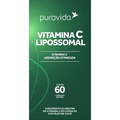 Suplemento alimentar PURAVIDA Vitamina C Lipossomal 60 cápsulas