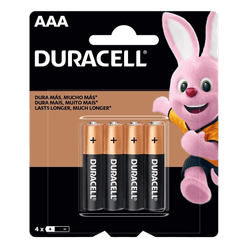 Pilha DURACELL Palito AAA Com 4 Unidades