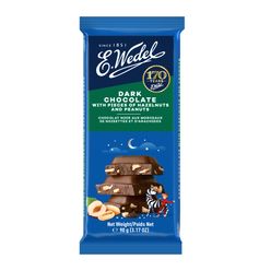 Chocolate E.WEDEL Dark Chocolate Hazelnuts e Peanuts 90g