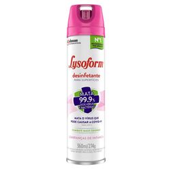 Desinfetante Bactericida Lysoform Spray Lembranças De Infância 360ml