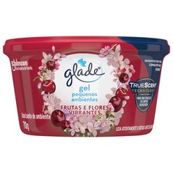 Desodorizador GLADE Gel Pequenos Ambientes Frutas e Flores Vibrantes 70g