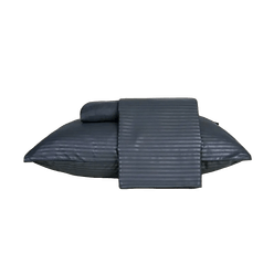 Jogo de Cama A\CASA Solteiro Microfibra Stripe Preto