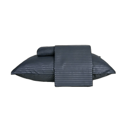Jogo de Cama Casal Microfibra Stripe Preto - A\CASA