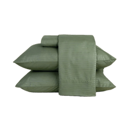 Jogo de Cama Casal Microfibra Stripe Verde - A\CASA