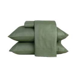 Jogo de Cama A\CASA Casal Microfibra Stripe Verde