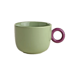 Caneca A\CASA Hay Porcelana Verde e Roxo 400ml