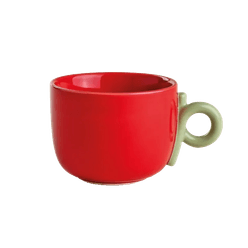 Caneca Hay Porcelana Vermelho e Verde 400ml - A\CASA