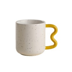 Caneca Artsy Porcelana Amarelo 350ml - A\CASA