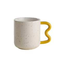 Caneca A\CASA Artsy Porcelana Amarelo 350ml